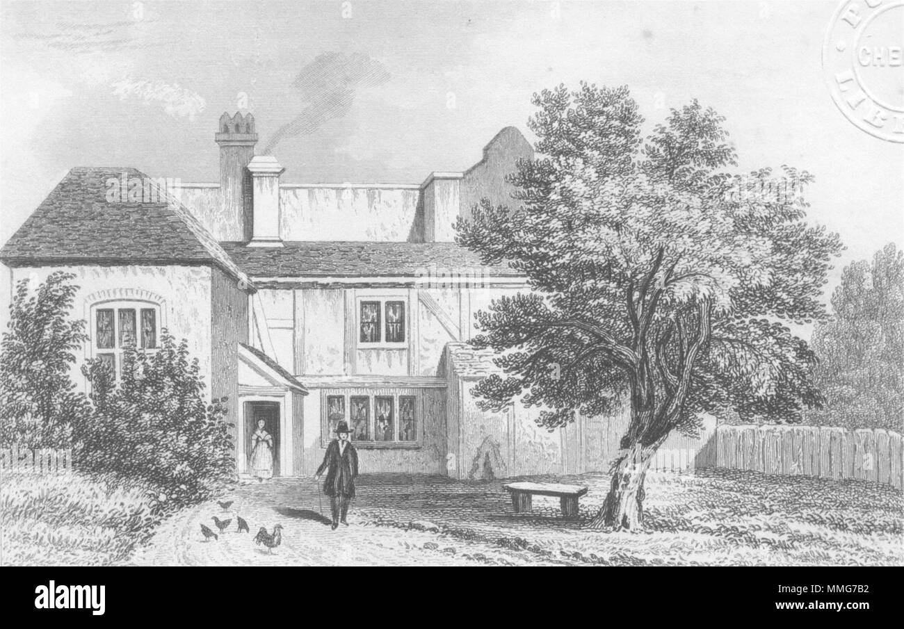 BINFIELD. Maison du pape(Windsor Forest)Berkshire. c1840 vieux ancien Banque D'Images