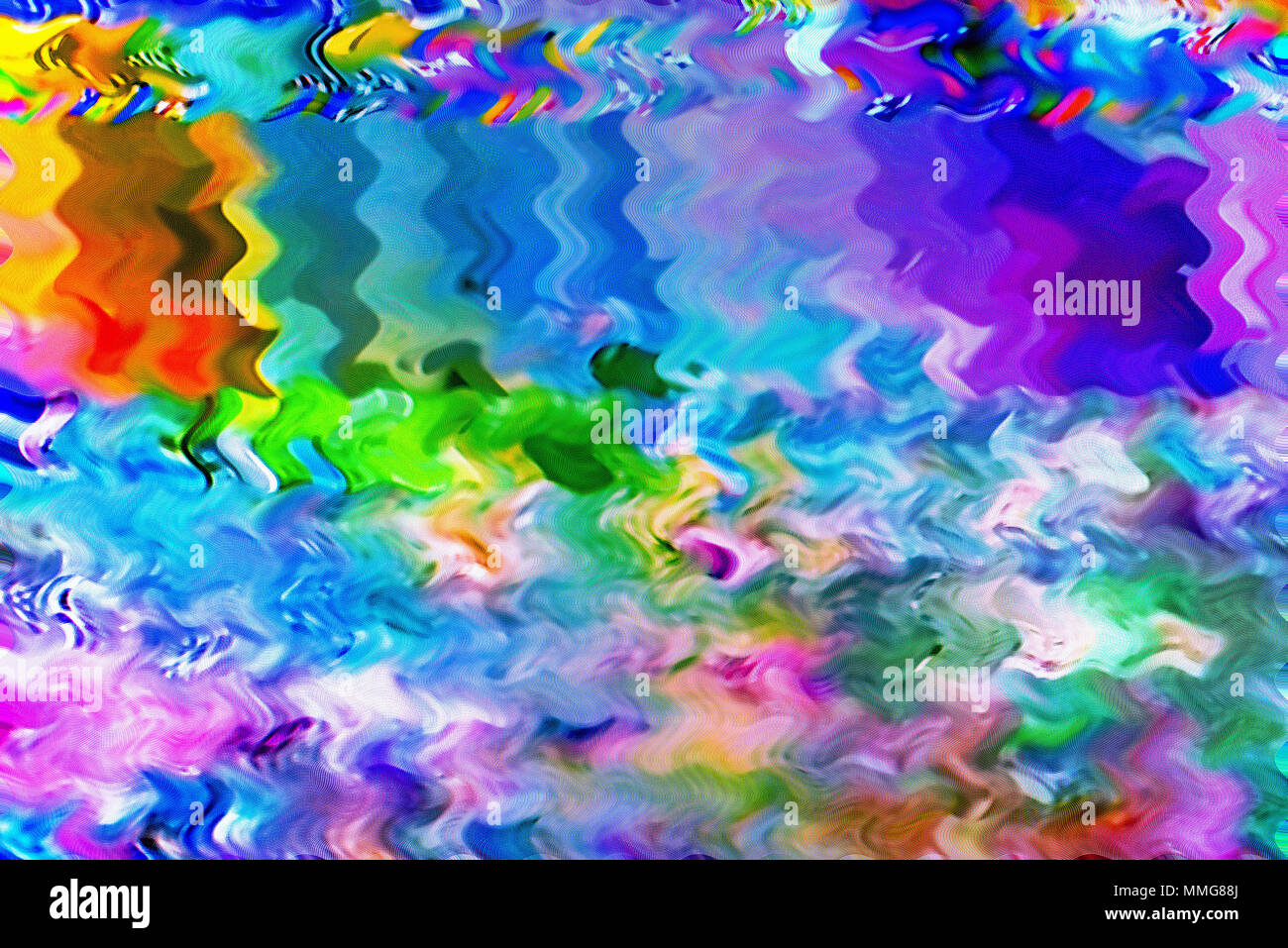 TV numérique avec écran de télévision sur glitch égaré des places, des effets statiques et le gel des problèmes lors de l'échec de diffusion Banque D'Images