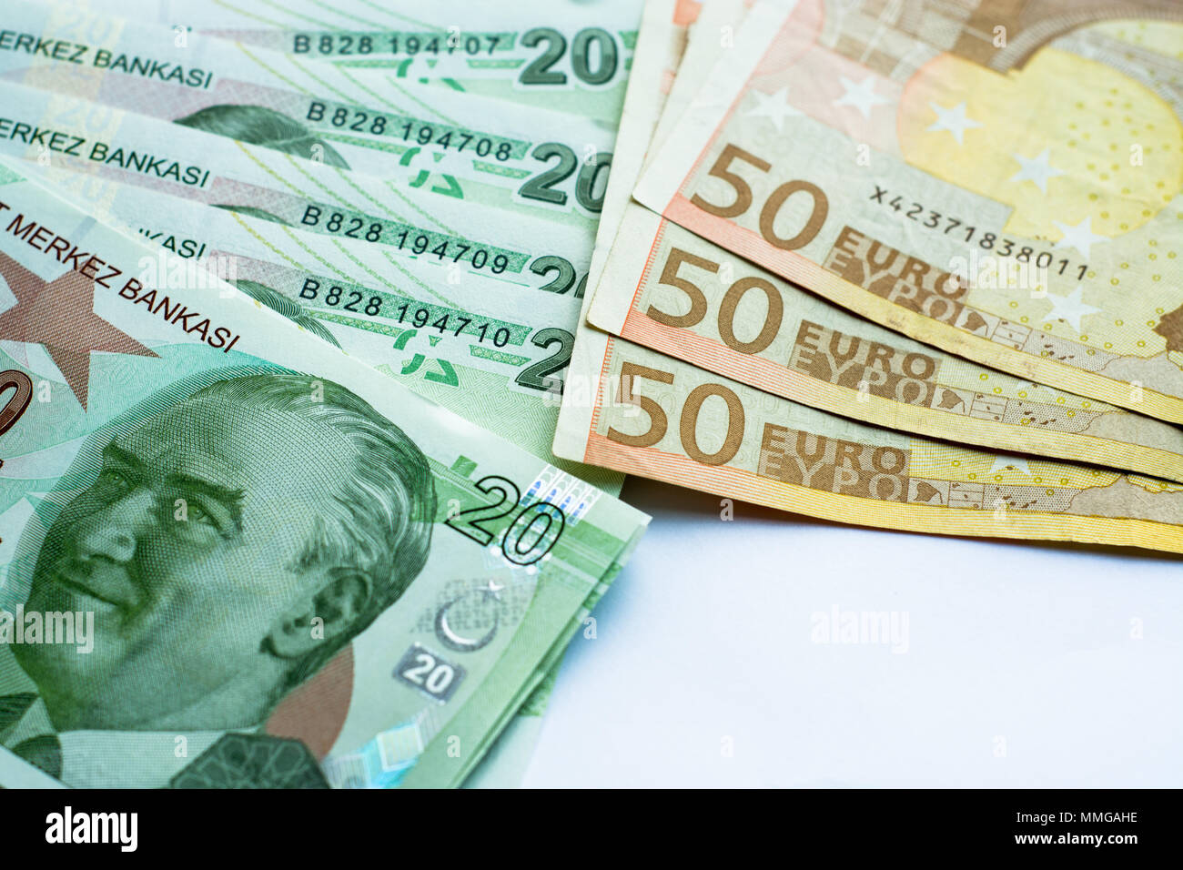 L'euro et la livre turque Photo Stock - Alamy