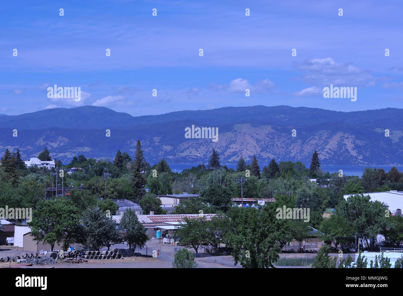 Lakeport & Clear Lake, Lake County, Californie, USA. crédit : Kraig Lieb Banque D'Images