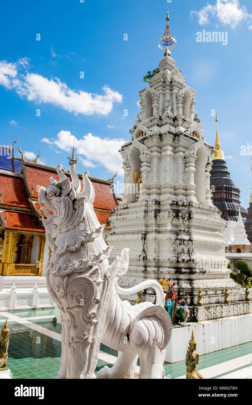 Ban Den temple est un temple thaïlandais qui est situé dans la partie nord de la Thaïlande c'est l'un des plus beaux et célèbres temples thaï à Chiang Ma Banque D'Images