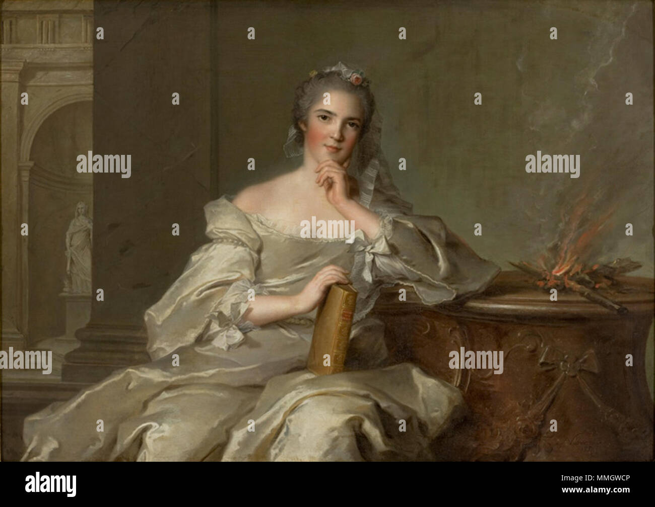 Anglais : Princess Anne-Henriette de France - l'incendie Português : Madame Anne-Henriette de France - O Fogo . 1751. Jean Marc nattier - madame Anne henriette de france Banque D'Images