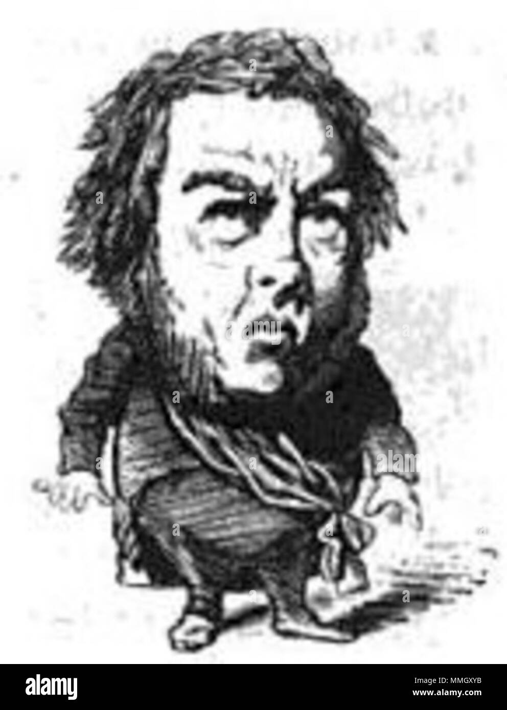 . English : Caricature de Buchez par Cham. . 1850. (Cham Amédée de Noé) 103 Buchez par Cham Banque D'Images