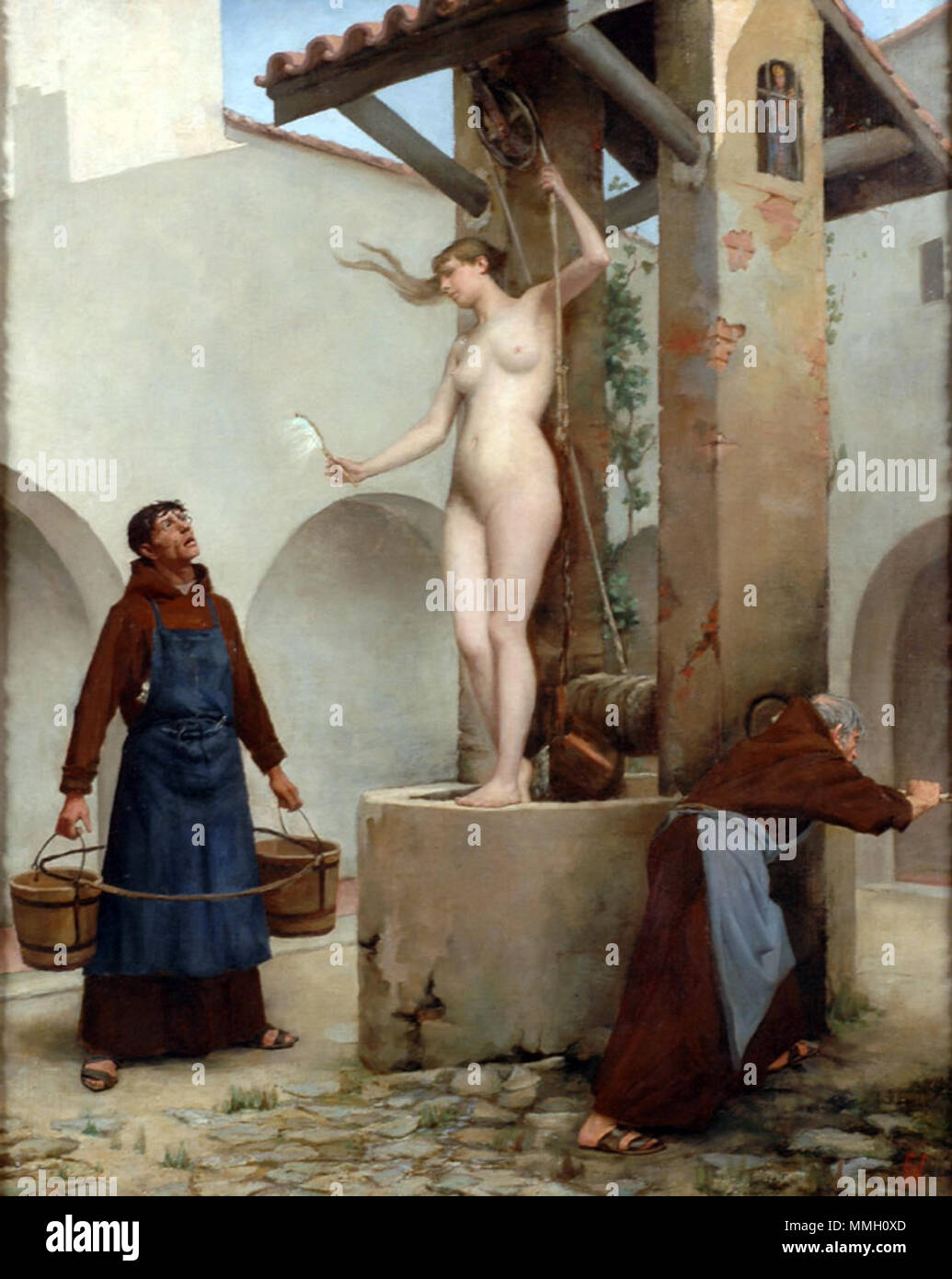 . Anglais : Esprit de la santé English : L'Esprit du puits Polski : Duch studni . 19e siècle. Charles West Cope - Esprit de la même Banque D'Images