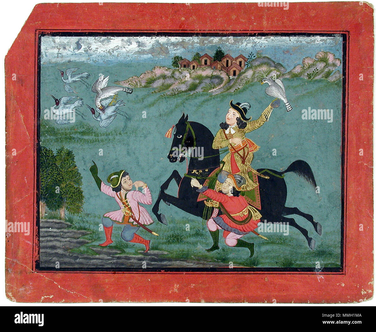 . Anglais : Date de création : ca. Affichage 1760 Dimensions : 9 7/16 in. x 11 9/16 in. (24 cm x 29,4 cm) de la ligne de crédit : Edwin Binney 3ème Numéro : 1990.634 Collection : Le San Diego Museum of Art . 27 juillet 2001, 10:38:01. Un thesandiegomuseumofartcollection français : equestrian'hawking, accompagné de deux agents en tenue européenne (6124555791) Banque D'Images