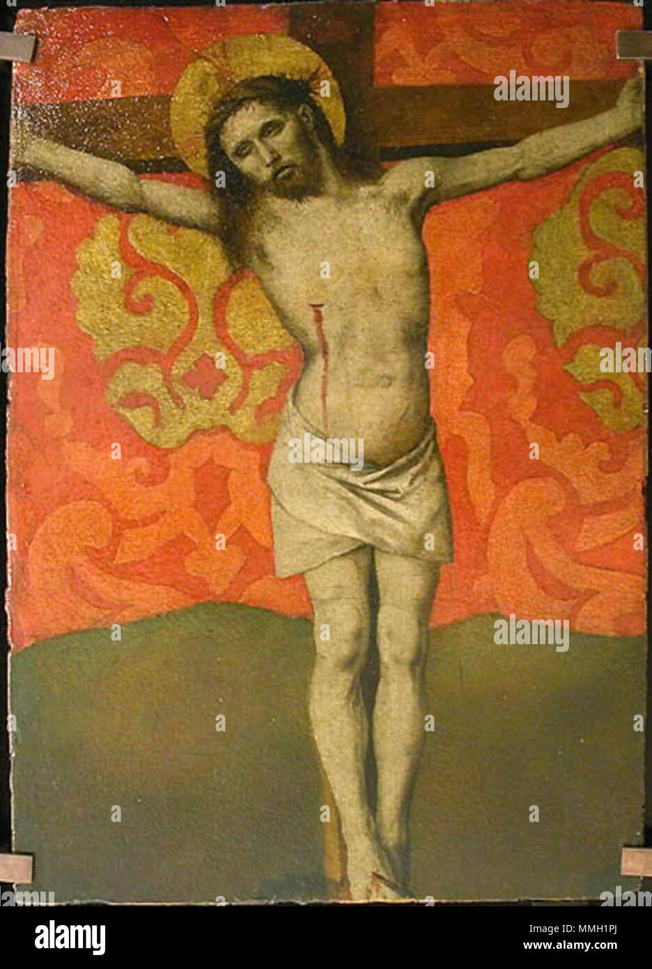 Le Christ en croix - Musée du Louvre - Barthélemy d'Eyck Banque D'Images