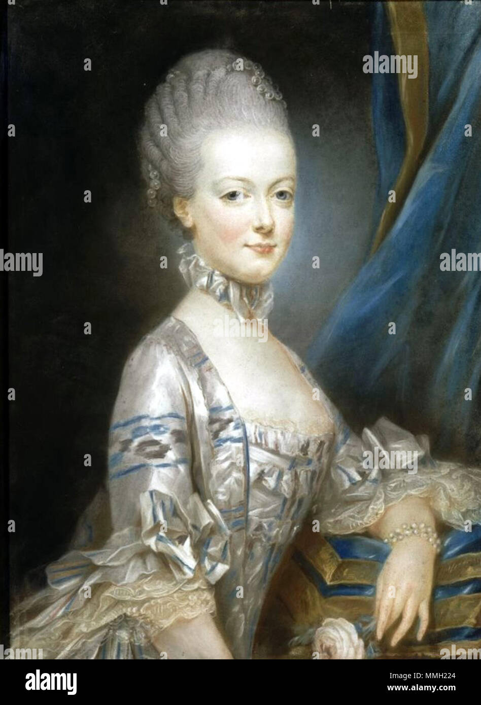 Anglais : Archiduchesse Maria Antonia de l'Autriche, la future reine Marie-Antoinette de France Deutsch : Erzherogin Maria Antonia von Österreich, die spätere Königin von Frankreich English : L'archiduchesse Marie-Antoinette d'Autriche, future reine de France . 1769. Marie Antoinette par Joseph Ducreux Banque D'Images