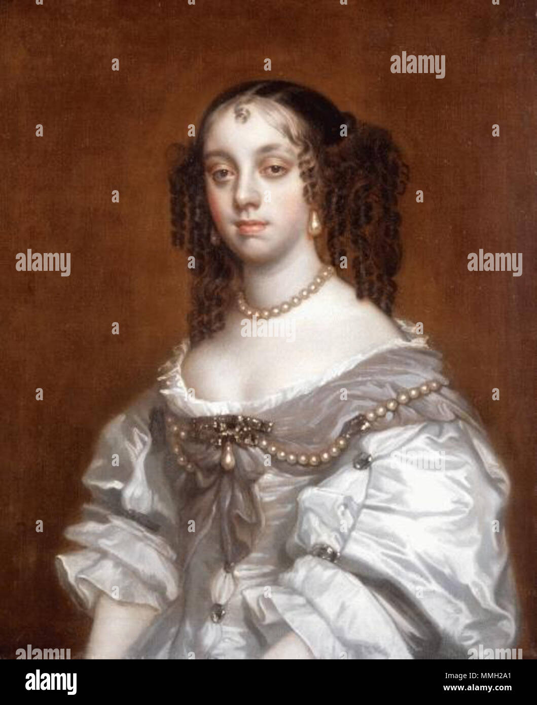 La Reine Catherine de Bragance. 1665. Catherine de Bragance, reine d'Angleterre Banque D'Images