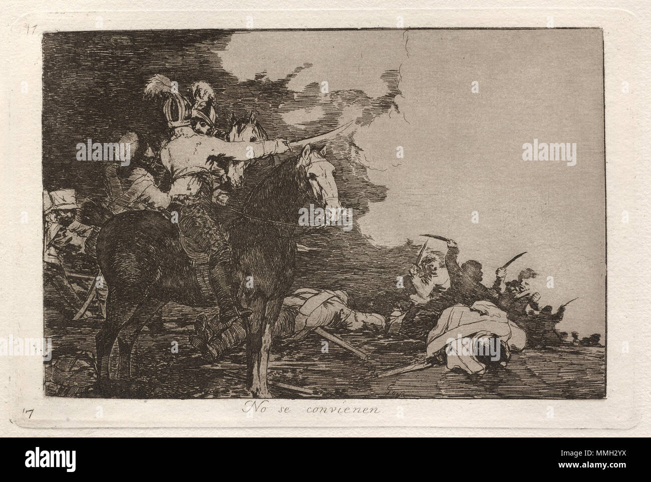 Francisco de Goya, No se convienen (ils ne sont pas d'accord), l'espagnol, 1746 - 1828, publié 1863, eau-forte, pointe sèche, burin, et brunissoir, Rosenwald Collection Goya - No se convienen (ils ne sont pas d'accord) Banque D'Images