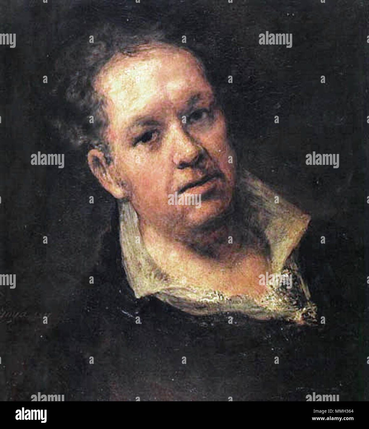 L'auto-portrait.. vers 1815. Goya Banque D'Images