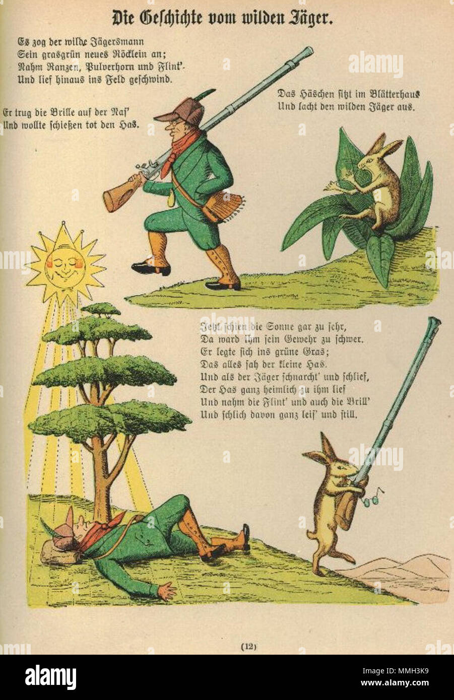 . Der Struwwelpeter : Die Geschichte vom wilden Jäger 1 Tafel . créé 1858. Heinrich Hoffmann (1809-1894) Noms alternatifs Polycarpus Heulalius Heulenburg Gastfenger ; von Reimerich ; Peter Struwwel Kinderlieb ; Description de l'auteur auteur allemand de Struwwelpeter Date de naissance/décès 13 juin 1809 au 20 septembre 1894 Lieu de naissance/décès Frankfurt Munich Allemagne lieu de travail contrôle d'autorité : Q215724 : VIAF ?76317116 ISNI : ?0000 0000 8155 9420 RCAC : ?n79150242 NLA : ?35402368 : MusicBrainz ?7e65f2d5-a3ad-41b1-8643-81659d4774FB 13 Struwwel Hoffmann H WorldCat Banque D'Images
