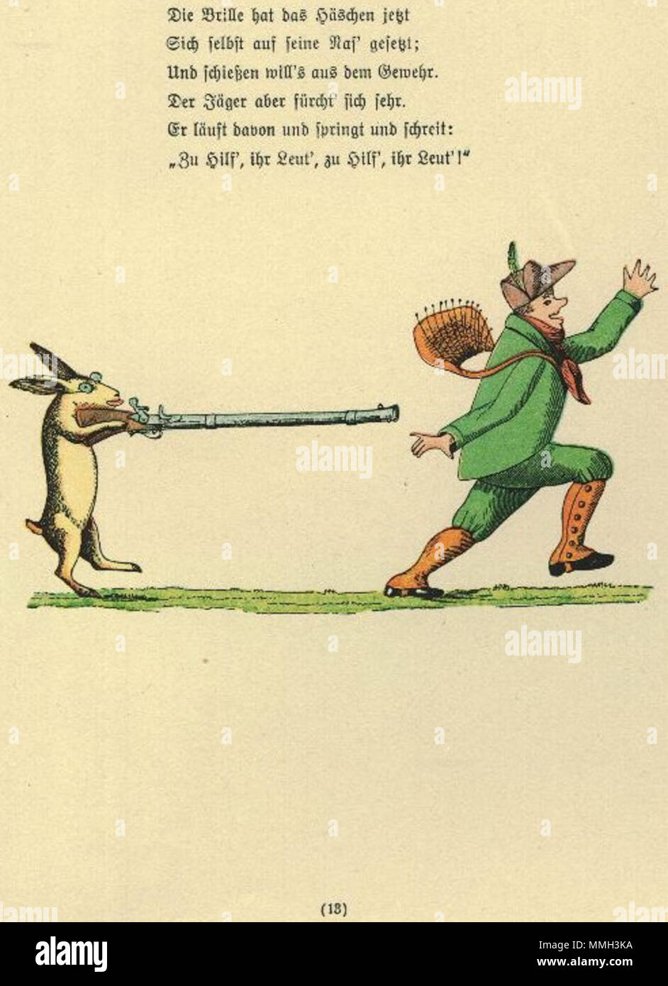 . Der Struwwelpeter : Die Geschichte vom wilden Jäger 2 Tafel . créé 1858. Heinrich Hoffmann (1809-1894) Noms alternatifs Polycarpus Heulalius Heulenburg Gastfenger ; von Reimerich ; Peter Struwwel Kinderlieb ; Description de l'auteur auteur allemand de Struwwelpeter Date de naissance/décès 13 juin 1809 au 20 septembre 1894 Lieu de naissance/décès Frankfurt Munich Allemagne lieu de travail contrôle d'autorité : Q215724 : VIAF ?76317116 ISNI : ?0000 0000 8155 9420 RCAC : ?n79150242 NLA : ?35402368 : MusicBrainz ?7e65f2d5-a3ad-41b1-8643-81659d4774FB 14 Struwwel Hoffmann H WorldCat Banque D'Images