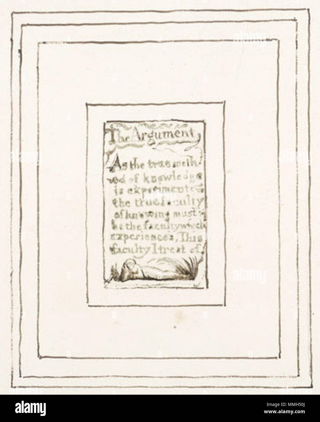 . Anglais : Planche 3 de la seule copie connue de Blake's philosophical traité toutes les religions sont un (1788) . 1788. William Blake (1757-1827) Noms alternatifs W. Blake ; Uil'iam Bleik Description La peintre, poète, écrivain, théologien, collectionneur et graveur Date de naissance/décès 28 Novembre 1757 12 août 1827 Lieu de naissance/décès Broadwick Street London Charing Cross lieu de travail contrôle d'autorité : Q41513 : VIAF ?54144439 ISNI : ?0000 0001 2096 135X ULAN : ?500012489 RCAC : ?n78095331 NLA : ?35019221 3 Plaque d'ARO WorldCat (Argument) Banque D'Images