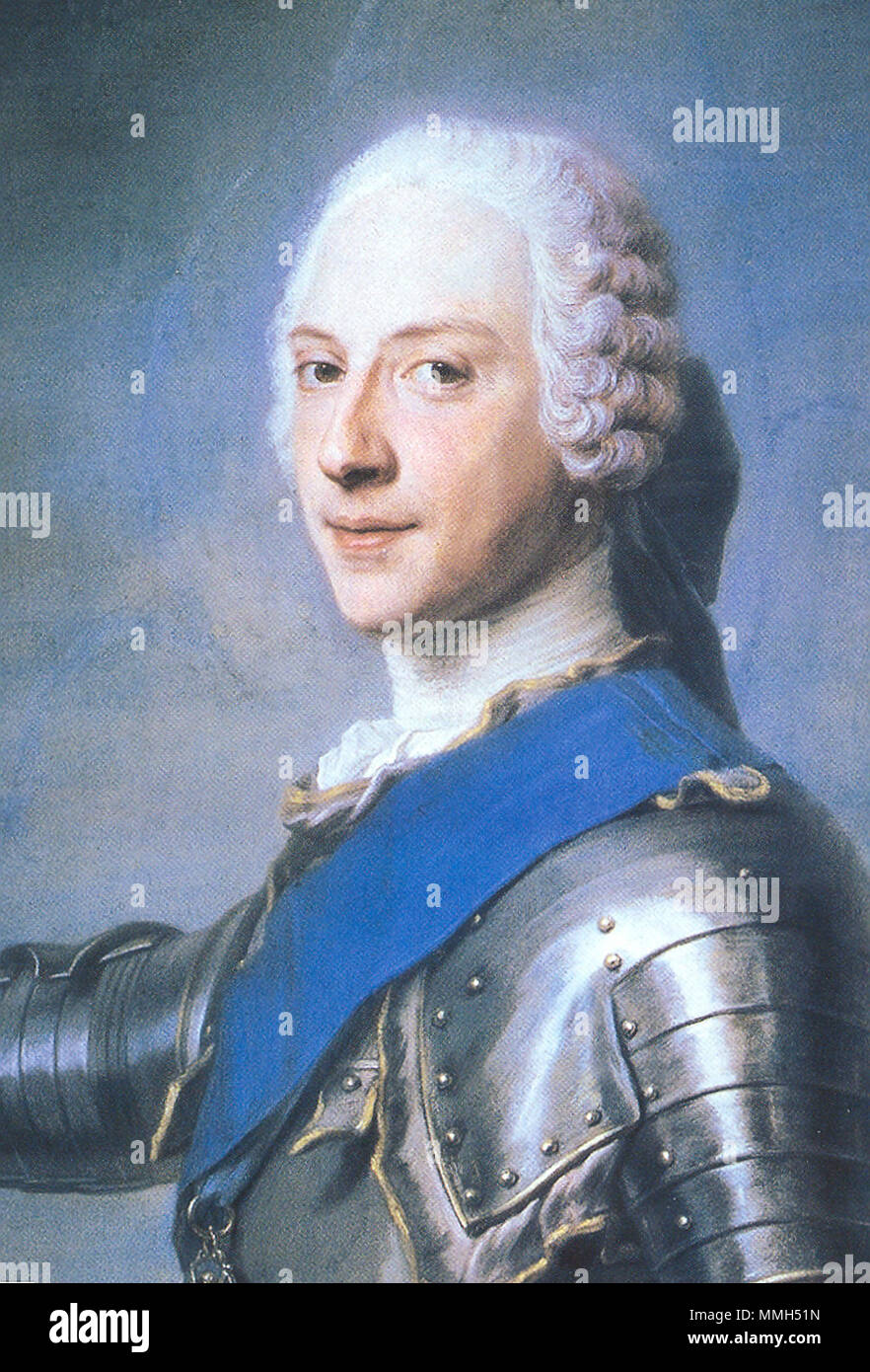 Prince Henry Benedict Clement Stuart, fils cadet du Prince James Francis Edward Stuar (1725-1807) ; le frère du prince Charles Édouard Stuart. 1746/1747. Maurice Quentin de La Tour Prince Henry Benedict Clement Stuart Banque D'Images