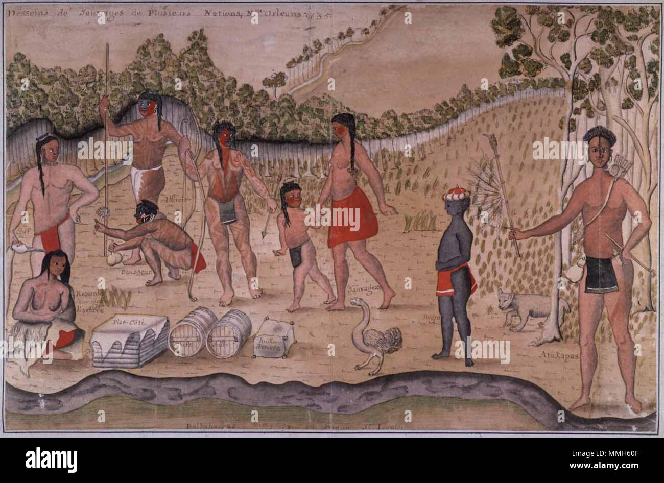 . De Batz aquarelles du sud-est . 1735. Alexander de Batz De batz Banque D'Images