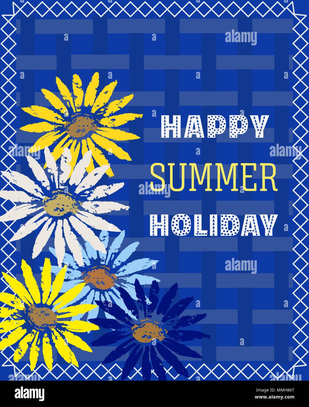 Carte Happy Midsummer. Illustration de Vecteur