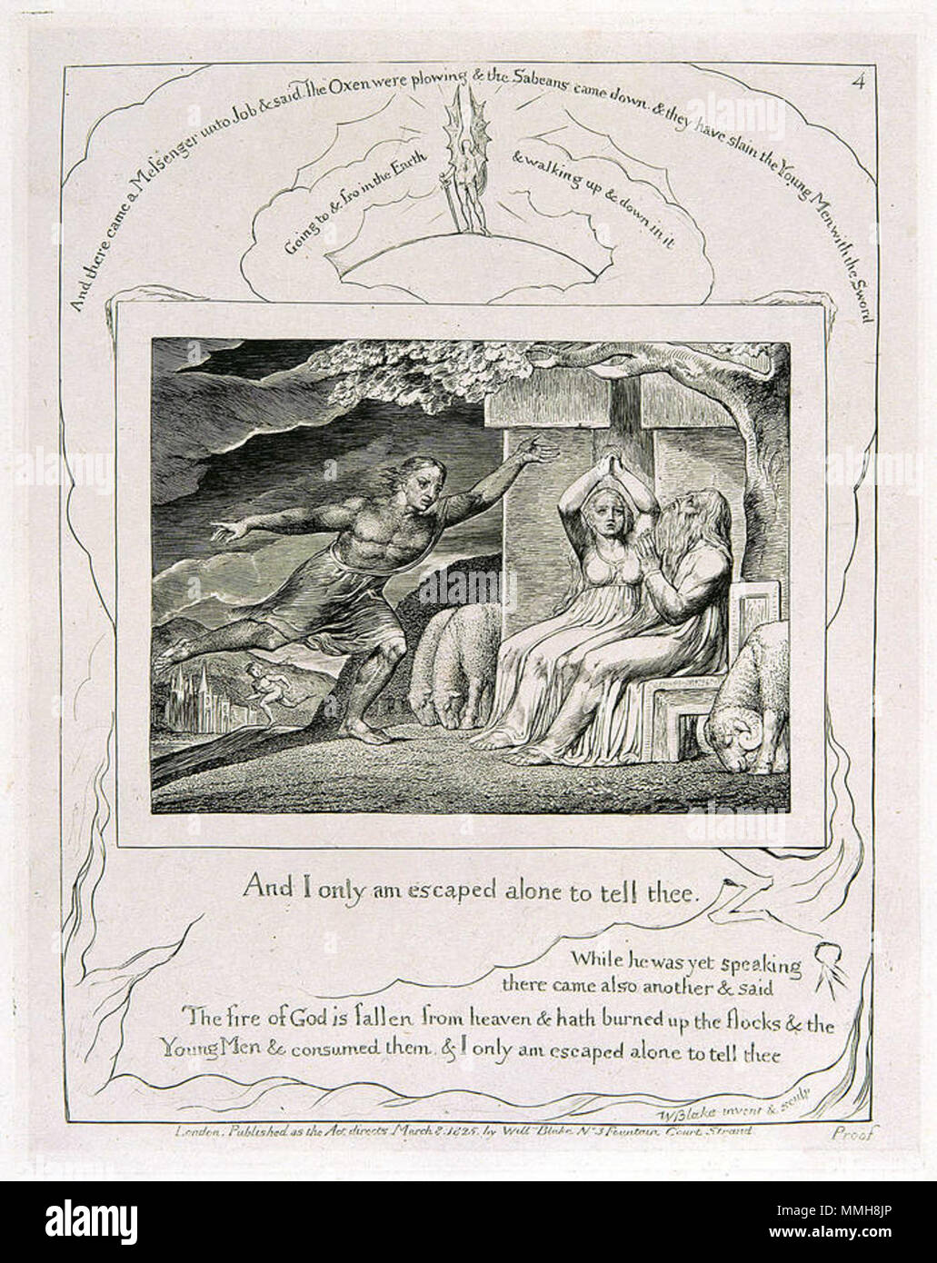 . 4e impression à partir de William Blake's Illustrations du livre de Job . pub. 1826. William Blake (1757-1827) Noms alternatifs W. Blake ; Uil'iam Bleik Description La peintre, poète, écrivain, théologien, collectionneur et graveur Date de naissance/décès 28 Novembre 1757 12 août 1827 Lieu de naissance/décès Broadwick Street London Charing Cross lieu de travail contrôle d'autorité : Q41513 : VIAF ?54144439 ISNI : ?0000 0001 2096 135X ULAN : ?500012489 RCAC : ?n78095331 NLA : ?35019221 Job 4 Blake WorldCat Banque D'Images