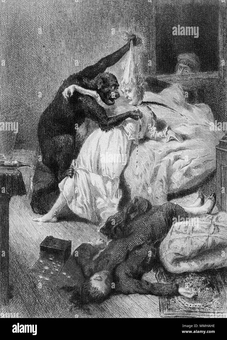 . Русский : Иллюстрация рассказу Эдгара к 'Убийства улице По Морг» . на 1870. Daniel Vierge (1851-1904) Noms alternatifs Vierge, Daniel Vierge, Daniel Urrabieta y Vierge, D. Vierge Description peintre et illustrateur espagnol Date de naissance/décès 5 Mars 1851 10 mai 1904 Lieu de naissance/décès Madrid Boulogne-sur-Seine lieu de travail l'Espagne, la France contrôle d'autorité : Q627132 : VIAF ?51697005 ISNI : ?0000 0001 2101 2922 ULAN : ?500016374 RCAC : ?non ?95004002 GND : 12365792X WorldCat Daniel Urrabieta y Vierge - meurtres dans la Rue Morgue Banque D'Images