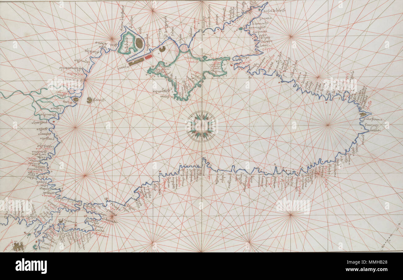 . Anglais : mer Noire. HM 27. BATTISTA AGNESE, PORTOLAN Italie ATLAS, Venise, 1553 Numéro d'appel : HM 27 et suivants : Folio 11v-12 Description : mer Noire. . 1553. Battista Agnese (1500-1564) Description cartographe italien Date de naissance/décès 1500 1564 Lieu de naissance Lieu de travail République de Venise Gênes contrôle d'autorité : Q612967 : VIAF ?268129227 ISNI : ?0000 0003 8320 9717 RCAC : ?n81089266 NLA : ?35112164 GND : ?113428391 WorldCat Battista Agnese. Mer noire. HM 27. PORTOLAN ATLAS (1553).A Venise Banque D'Images