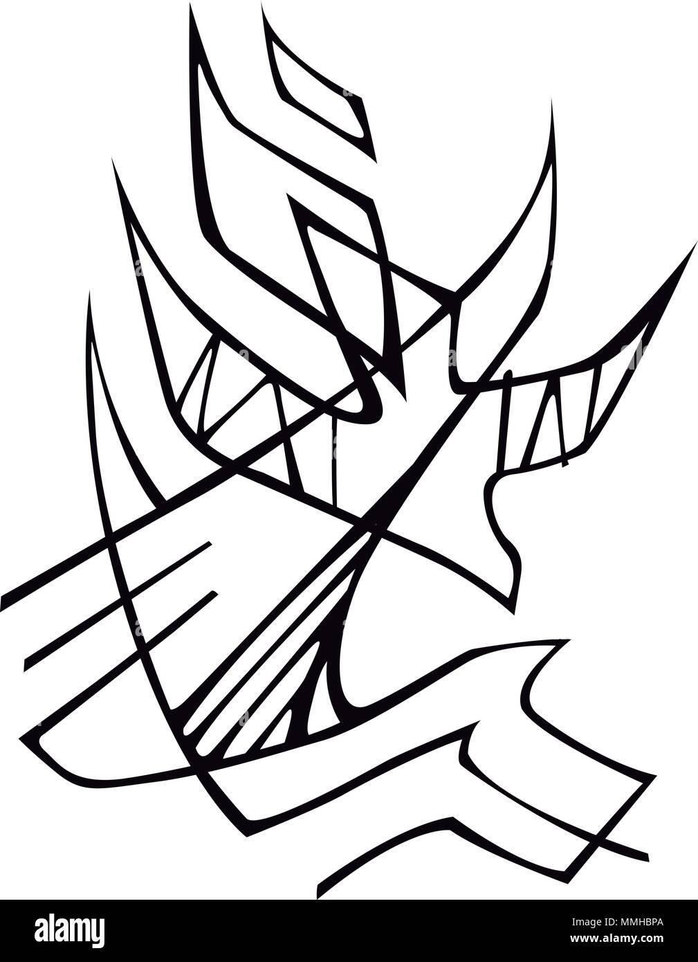 Hand drawn vector illustration ou dessin d'un Esprit Saint symbole religieux Illustration de Vecteur Hand drawn vector illustration ou dessin d'un Esprit Saint symbole religieux Illustration de Vecteur