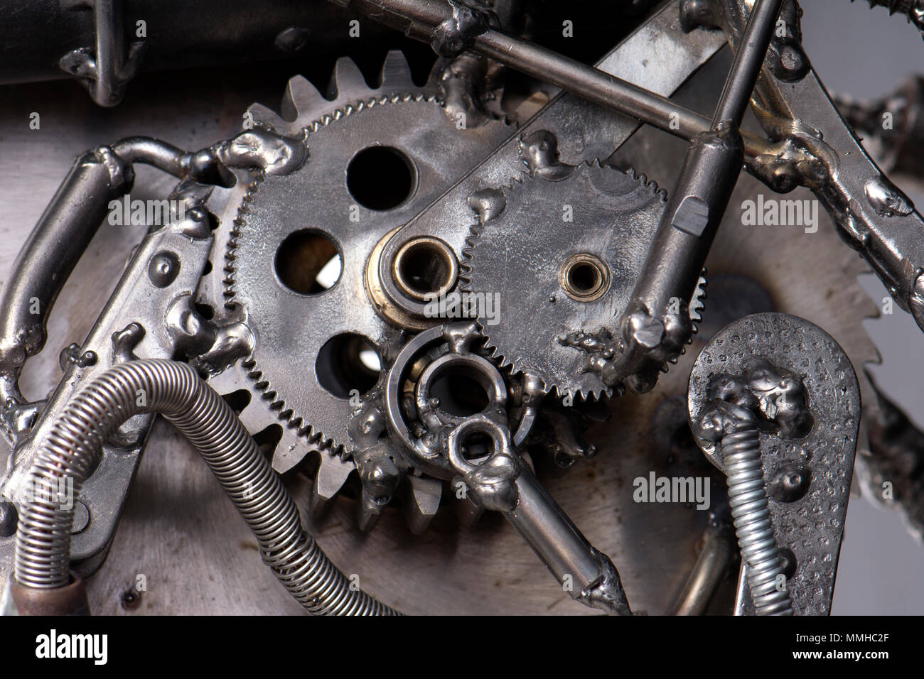 Plus de détails à partir du fer dans le style steampunk en arrière-plan Banque D'Images