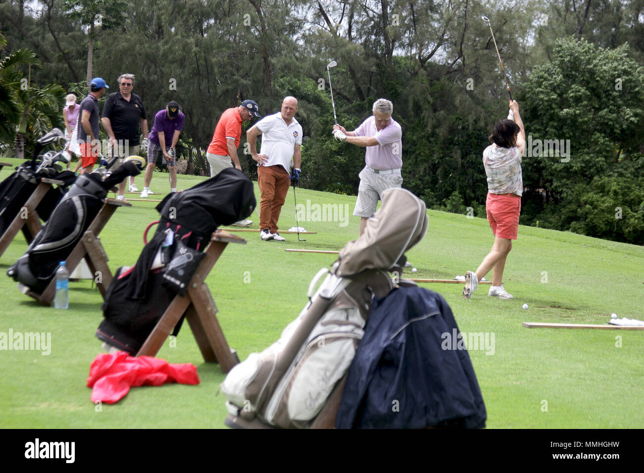 HERITAGE GOLF CLUB - ILE MAURICE, un parcours de golf de championnat Banque D'Images