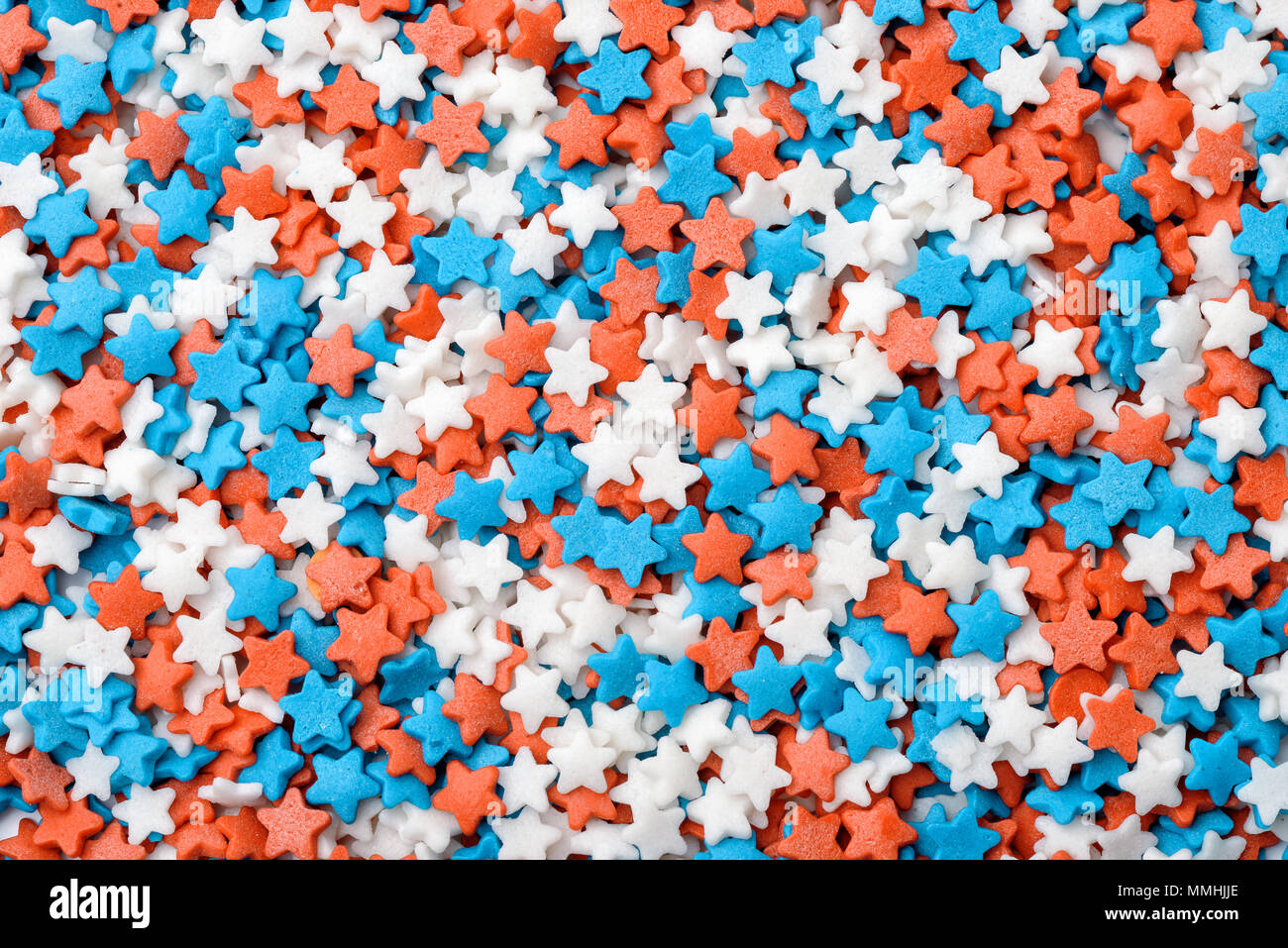 Fond d'étoiles confettis candy sprinkles Banque D'Images