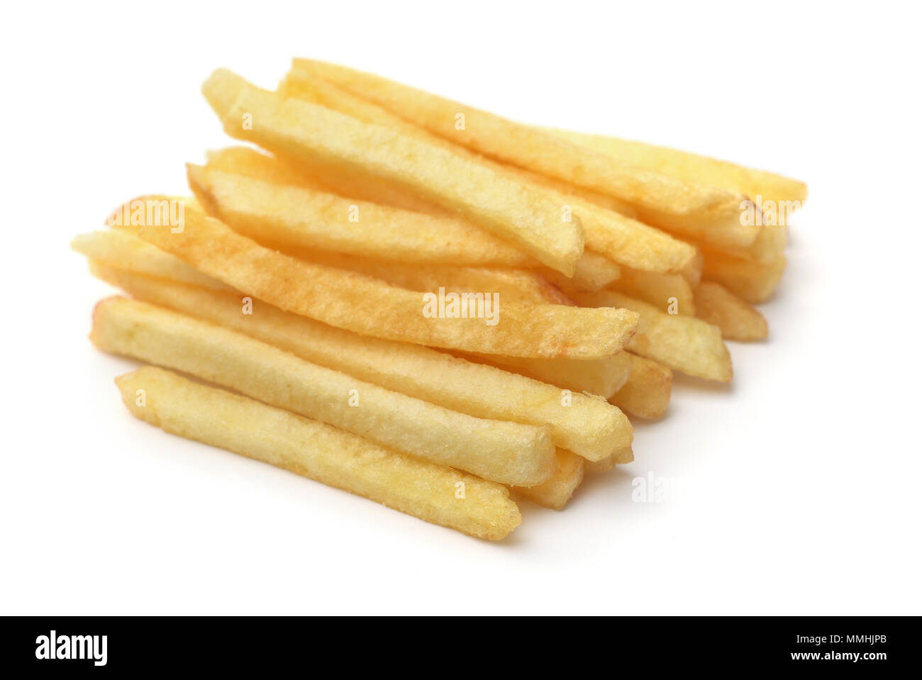 Pile de frites isolated on white Banque D'Images