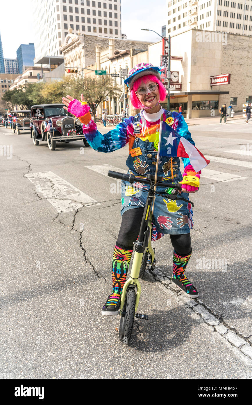 3 mars 2018 - AUSTIN, TEXAS - célébrer le Jour de l'indépendance des Texans Texas Parade sur Congress Avenue à la parade annuelle de la Texas Capitol. Un fonctionnaire de l'Etat, la journée célèbre Texas' déclaration d'indépendance du Mexique le 2 mars, 1836 Banque D'Images