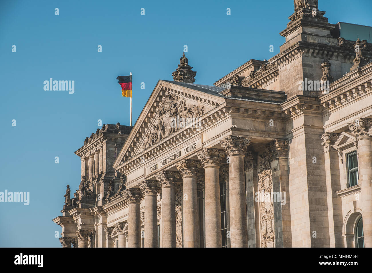 Berlin, Allemagne - mai 2018 : Le bâtiment du Reichstag, le parlement allemand à Berlin, Allemagne Banque D'Images