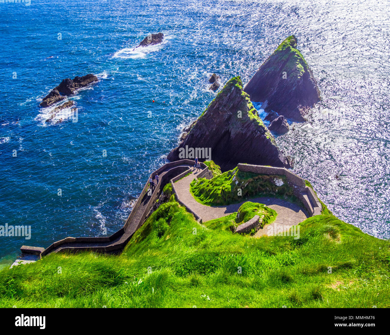 Dunquin jetée à Slea Head Drive sur la péninsule de Dingle, Irlande Banque D'Images