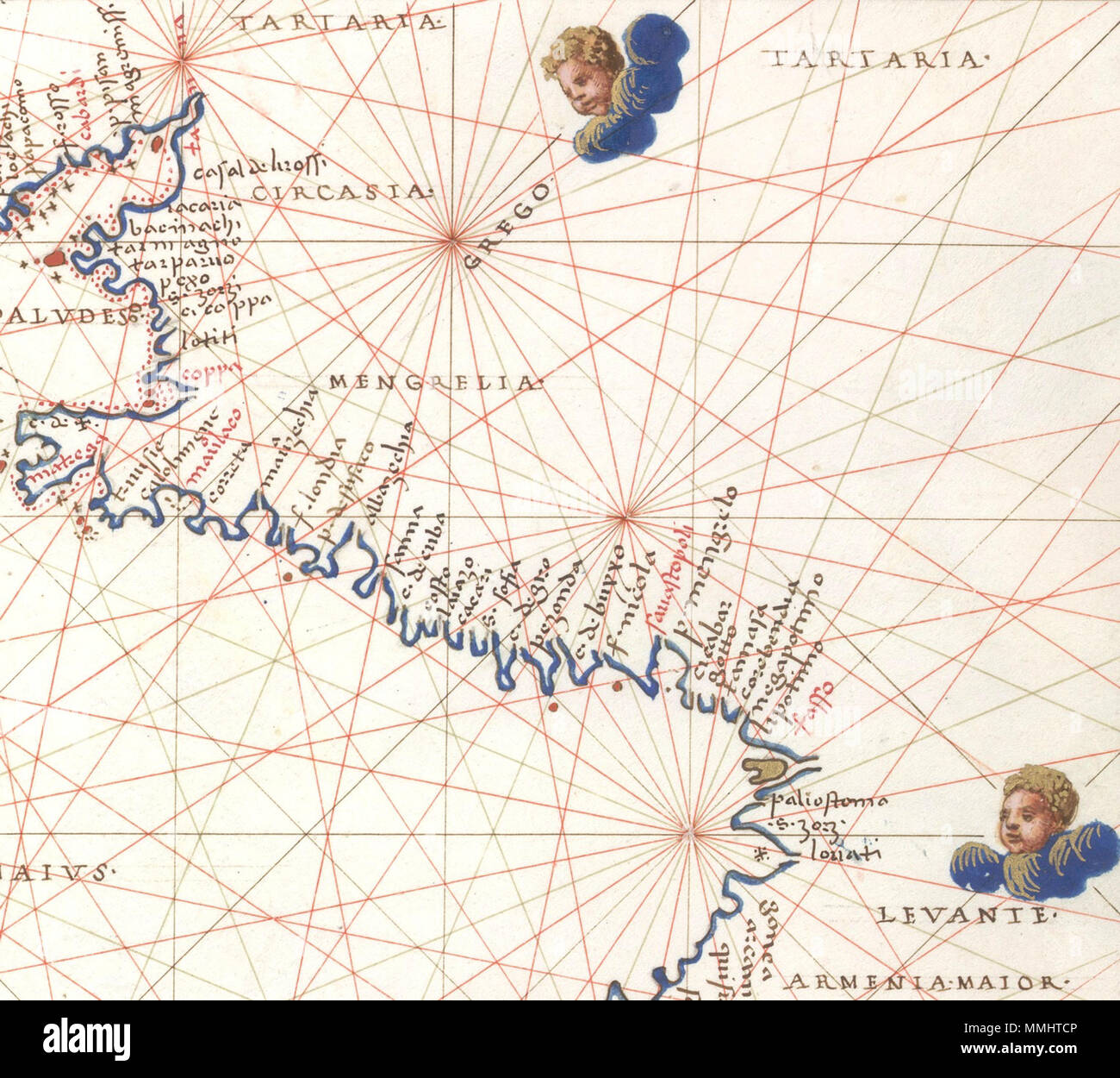 . Anglais : mer Noire. HM 26. BATTISTA AGNESE, PORTOLAN Italie ATLAS, ca. Numéro d'Appel 1544 : HM 26 et suivants : Folio 12v-13 Description : mer Noire. . Vers 1544. Battista Agnese (1500-1564) Description cartographe italien Date de naissance/décès 1500 1564 Lieu de naissance Lieu de travail République de Venise Gênes contrôle d'autorité : Q612967 : VIAF ?268129227 ISNI : ?0000 0003 8320 9717 RCAC : ?n81089266 NLA : ?35112164 GND : ?113428391 WorldCat Battista Agnese. Mer noire. HM 26. ATLAS de l'Italie, ca PORTOLAN. 1544.A Banque D'Images