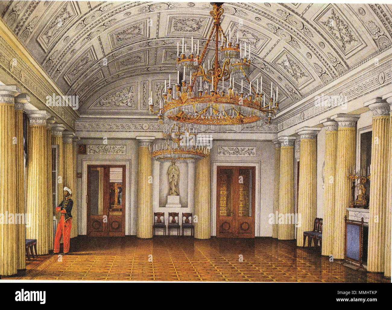 . Les intérieurs de la palais d'hiver. Grande salle à manger (Arabe) . Années 1860. Konstantin Ukhtomsky (1818-) d'autres noms ? ? ? ? ? ? ? ? ?, ? ? ? ? ? ? ? ? ? ?  ? ? ? ? ? ? ? ? ? Description architecte russe Date de naissance/décès 1818 1881 / 1879 contrôle d'autorité : Q24351812 Coin Arabe Banque D'Images