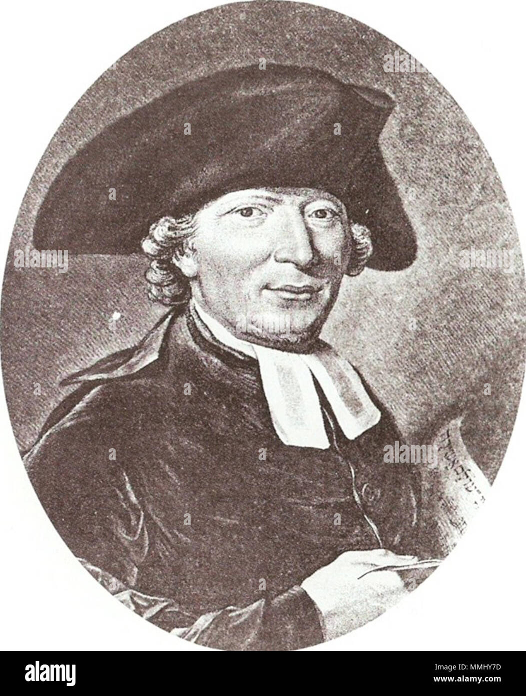 . Deutsch : Aaron Beer (1739-1821), jüdischer Kantor (Chasan und) Gemeindesekretär Schabkunstblatt à Berlin ; von Benoît Heinrich von Bendix 1808 . 1808. Aaron Beer Banque D'Images