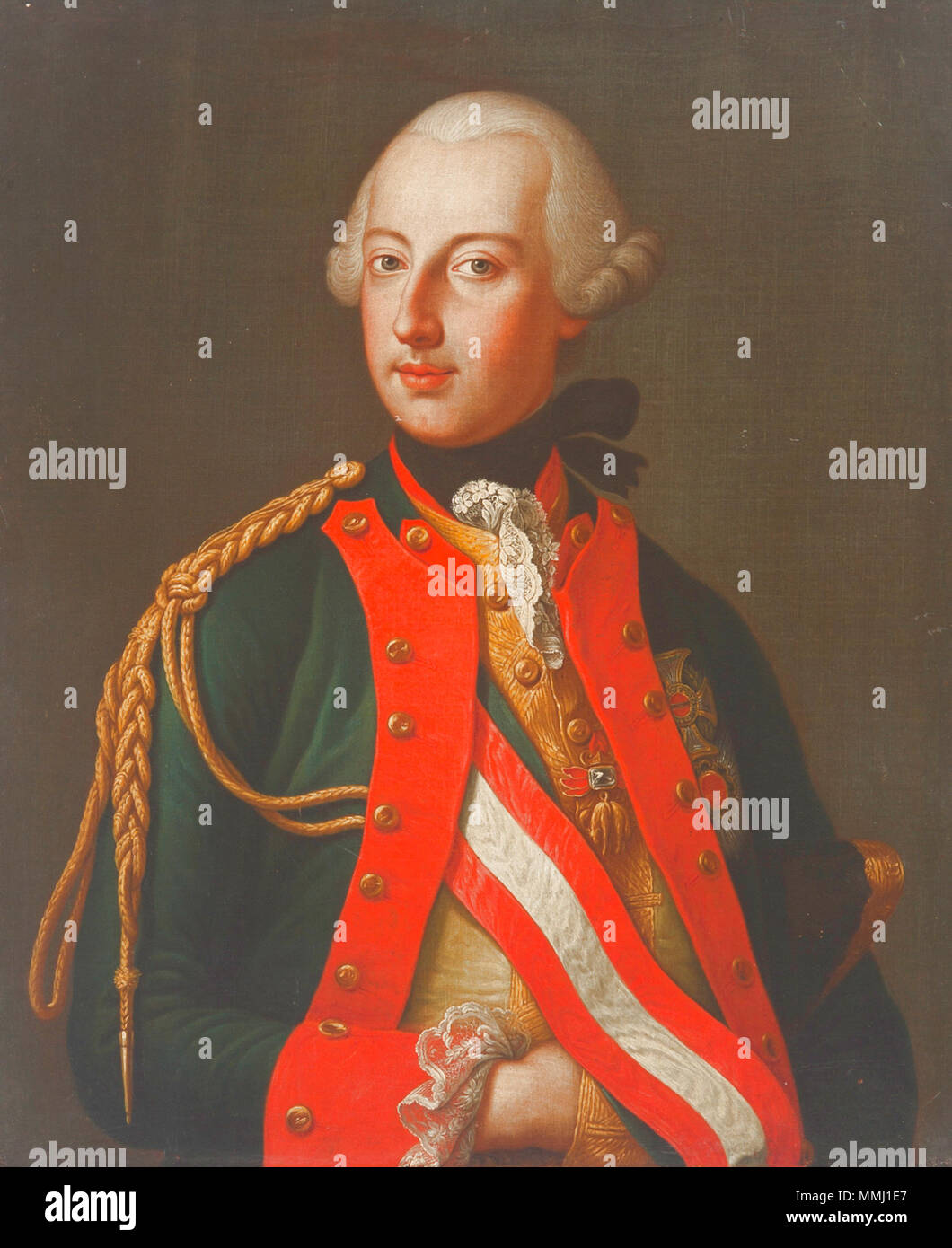 . Italiano : Giuseppe II imperatore d'Autriche . deuxième moitié du 18ème siècle. Giuseppe II imperatore d'Autriche Banque D'Images