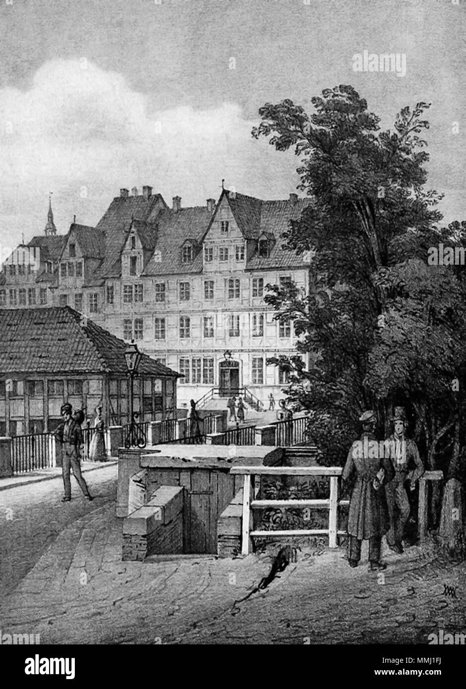 . Deutsch : Das Armenhaus zu Hannover 1835. Lithografie von Rudolf Wiegmann. Das Gebäude wurde 1682 als 'Londonschenke Marstallbrücke' et 'an der der neuen Straße' dans der Neustadt erbaut. 1824 erwarb «Londonschenke die die Stadt' und brachte hier das 1642 von Johann Duve 'gestiftete' Armenhaus unter. Anglais : l'hospice 1835 à Hanovre. Lithographie de Rudolf Wiegmann. . 1835. Rudolf Wiegmann (1804-1865) Noms alternatifs rud. wiegmann ; rudolph wiegmann ; rudolf wiegmann Description architecte allemand, peintre et artiste graphique Date de naissance/décès 17 Avril 1804 17 avril 1865 Loc Banque D'Images . Deutsch : Das Armenhaus zu Hannover 1835. Lithografie von Rudolf Wiegmann. Das Gebäude wurde 1682 als 'Londonschenke Marstallbrücke' et 'an der der neuen Straße' dans der Neustadt erbaut. 1824 erwarb «Londonschenke die die Stadt' und brachte hier das 1642 von Johann Duve 'gestiftete' Armenhaus unter. Anglais : l'hospice 1835 à Hanovre. Lithographie de Rudolf Wiegmann. . 1835. Rudolf Wiegmann (1804-1865) Noms alternatifs rud. wiegmann ; rudolph wiegmann ; rudolf wiegmann Description architecte allemand, peintre et artiste graphique Date de naissance/décès 17 Avril 1804 17 avril 1865 Loc Banque D'Images