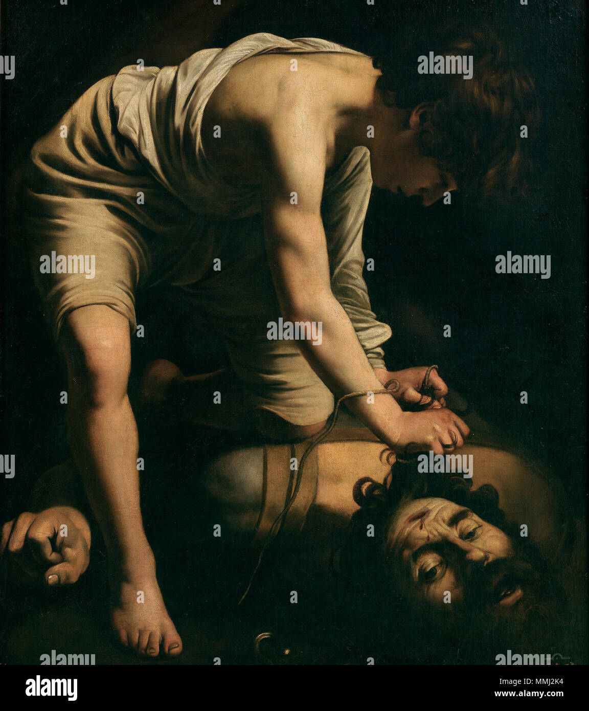 Español : David y Goliat English : David et Goliath Français : David et Goliath . 1600. David et Goliath par Caravaggio Banque D'Images