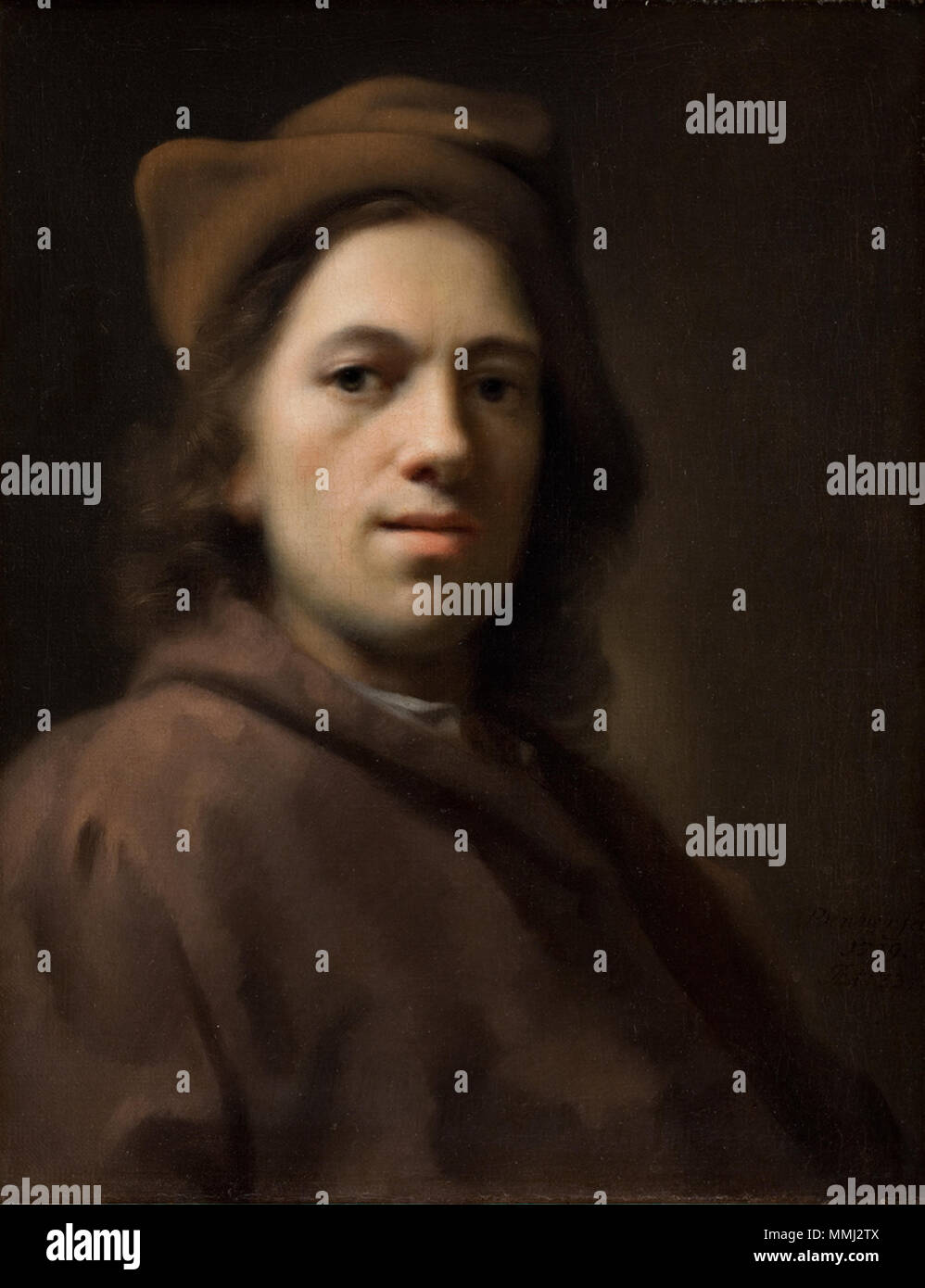 Dep5 Auto-portrait. 1719. Balthasar Denner self-portrait 1719 Banque D'Images