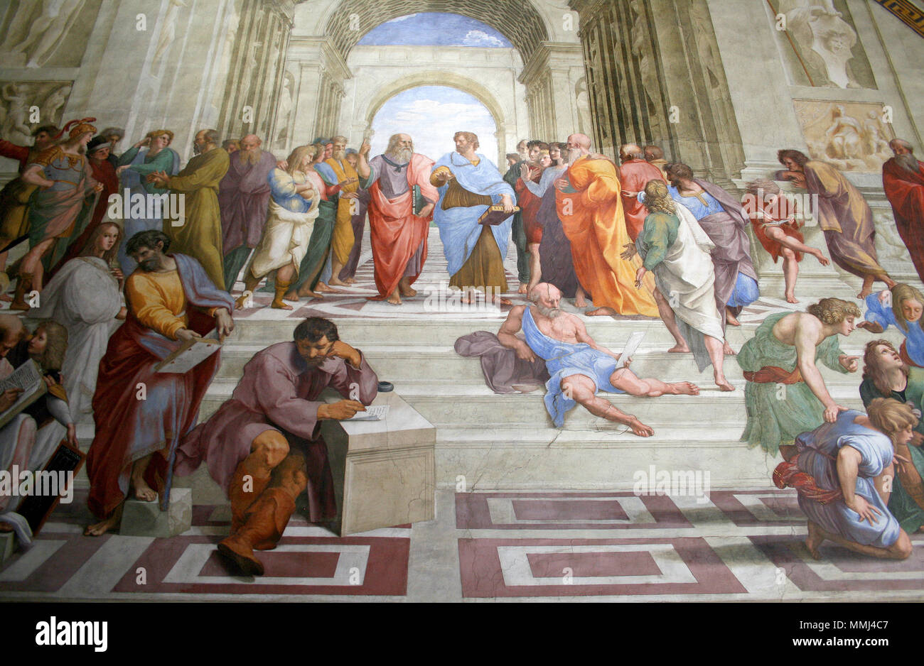 0 Chambre de Raphaël - École d'Athènes - Musées du Vatican (3) Banque D'Images