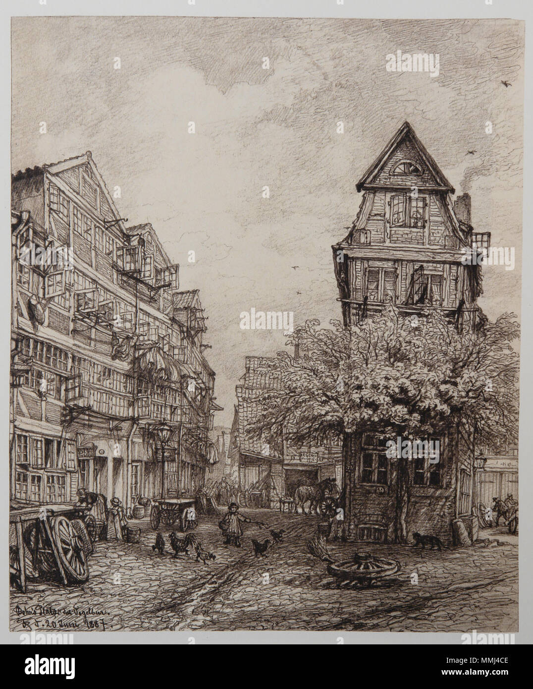 . Deutsch : HAMBOURG. Augenblicke einer Stadt 1882-1894. Dans 50 Zeichnungen von Johann Theobald Riefesell nach Originalen im Museum für Hamburgische Geschichte. Bohnplatz 20-06-1887 . 28 décembre 2008. Johann Theobald Riefesell (1836-1895) peintre allemand Description Date de naissance/décès 1 Juillet 1836 19 janvier 1895 Lieu de naissance/décès - contrôle d'autorité : Q1696364 : VIAF ?47554794 RCAC : ?n83239516 GND : ?11860077X WorldCat HH-Riefesell-08-Bohnplatz-20-06-1887 Banque D'Images