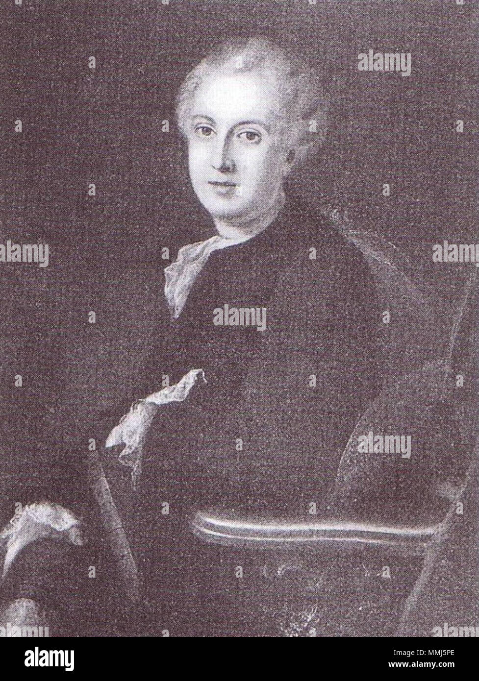 . Deutsch : Porträt des jungen Charles Étienne Jordan . circa 1720. C. E. Jordan (Jung) Banque D'Images