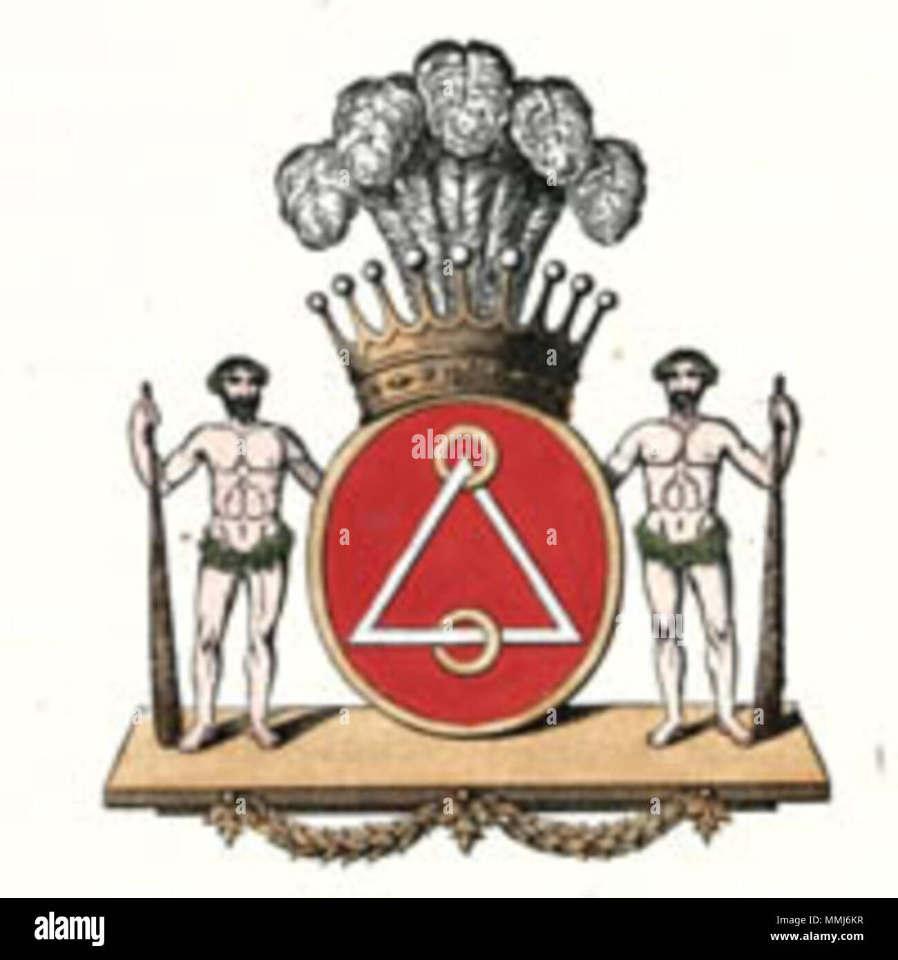 . Родовой герб : Русский English : Armoiries de la famille Brzostowski . 10 octobre 1850. Brzostowski inconnu 102 1-8 Banque D'Images