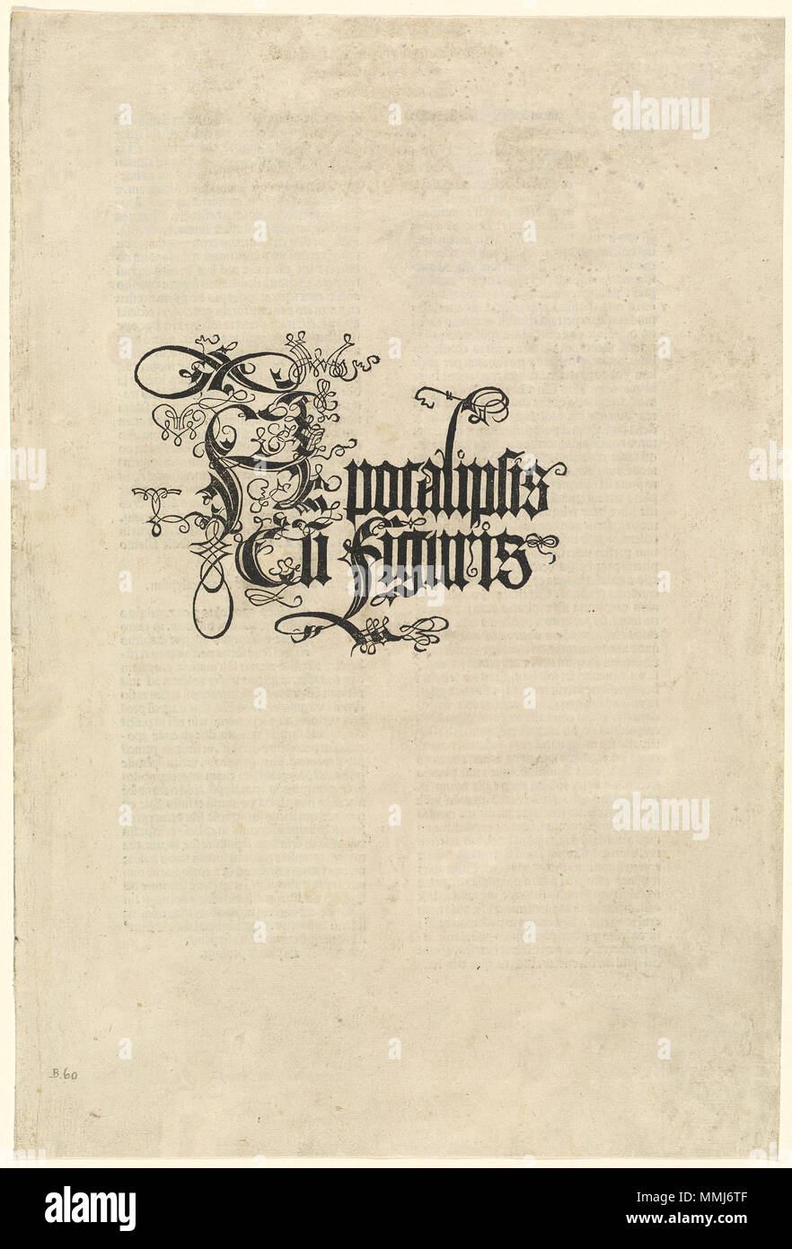 C12870.jpg Albrecht Dürer, Page de titre, l'allemand, 1471 - 1528, 1498, gravure sur bois sur papier, les fonds permanents et d'achat d'impression (Horace Gallatin et Lessing J. Rosenwald) Albrecht Dürer - Page de titre (NGA 2008.109.1) Banque D'Images