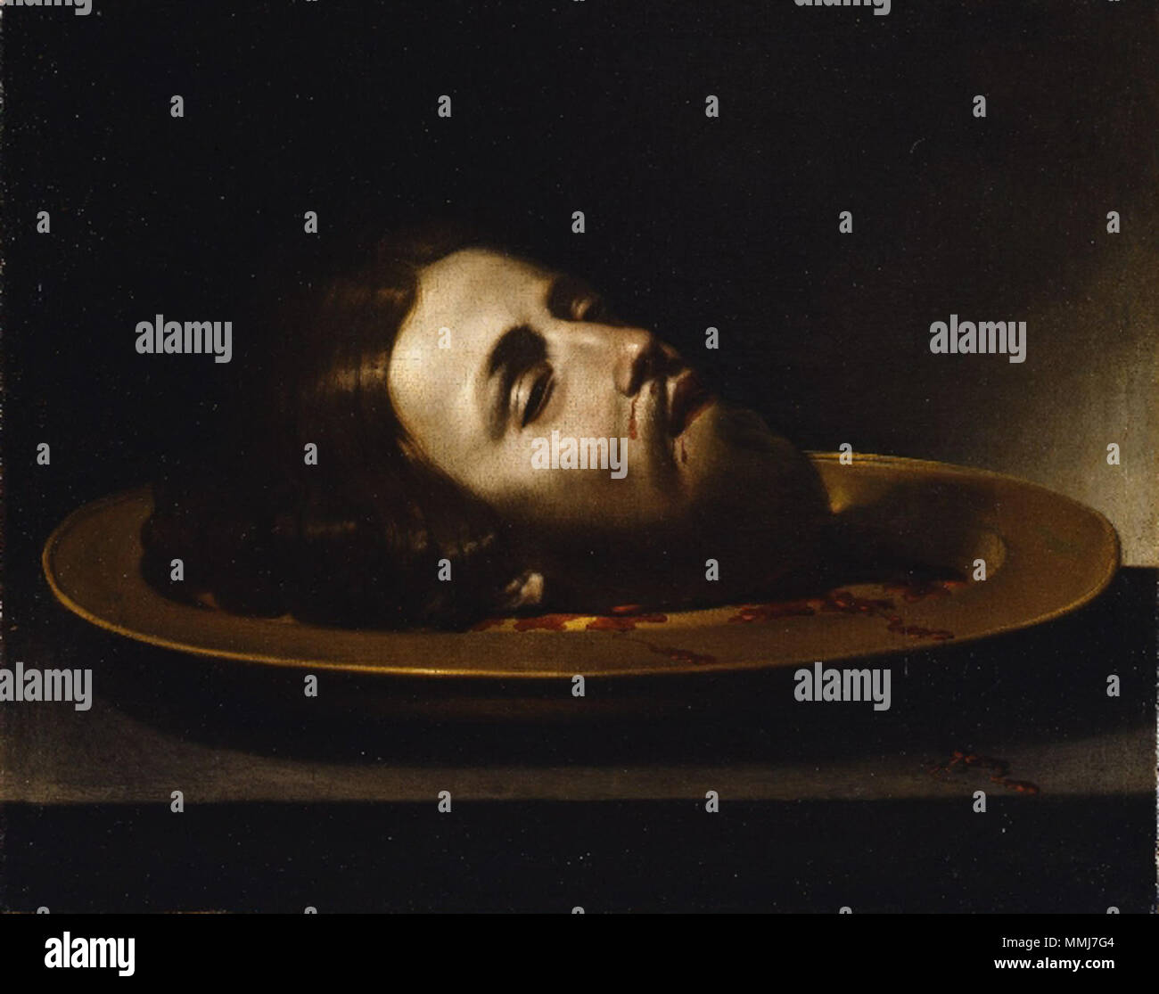 Andrea Vaccaro, tête de Saint-Jean-Baptiste Banque D'Images Andrea Vaccaro, tête de Saint-Jean-Baptiste Banque D'Images