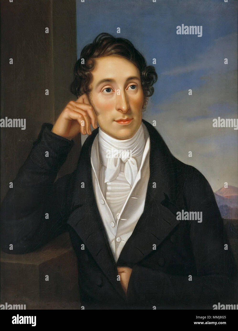 Portrait du compositeur Carl Maria von Weber. 1821. Caroline Bardua - Bildnis des Komponisten Carl Maria von Weber Banque D'Images