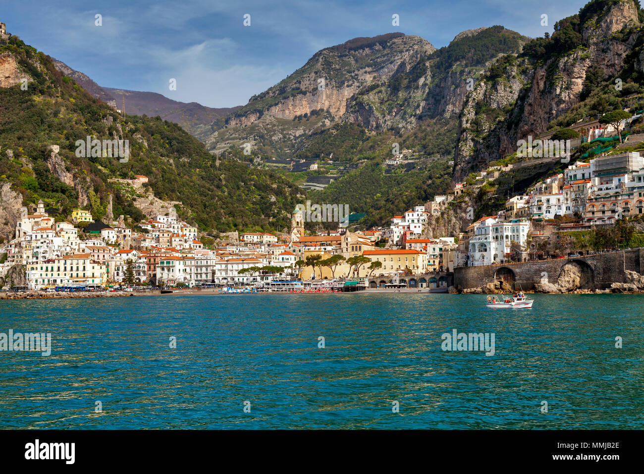 Amalfi, UNESCO World Heritage, Côte Amalfitaine, Province de Salerne, Campanie, Italie Banque D'Images