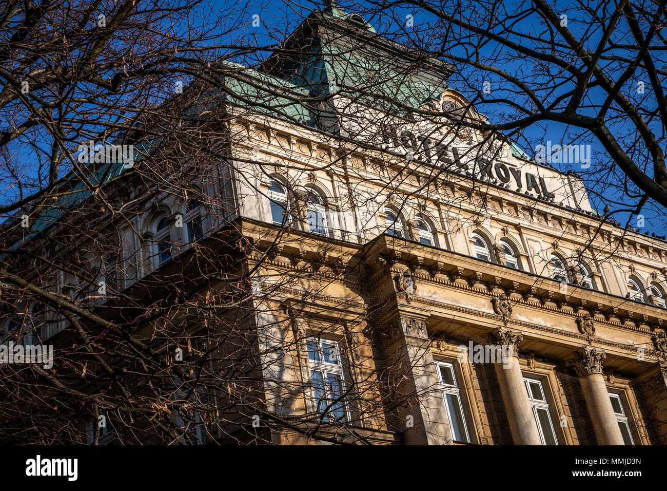 Cracovie, Pologne - le 16 décembre 2016. Avis de l'Hôtel Royal à Cracovie, Pologne Banque D'Images