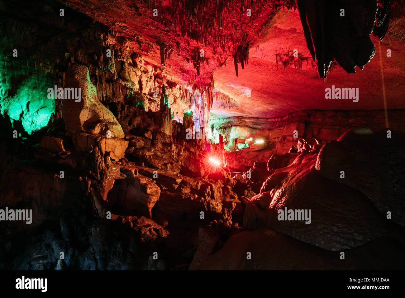 Kutaisi, Géorgie. Avis de Sataplia grotte karstique dans la région de Sataplia réserver. Banque D'Images