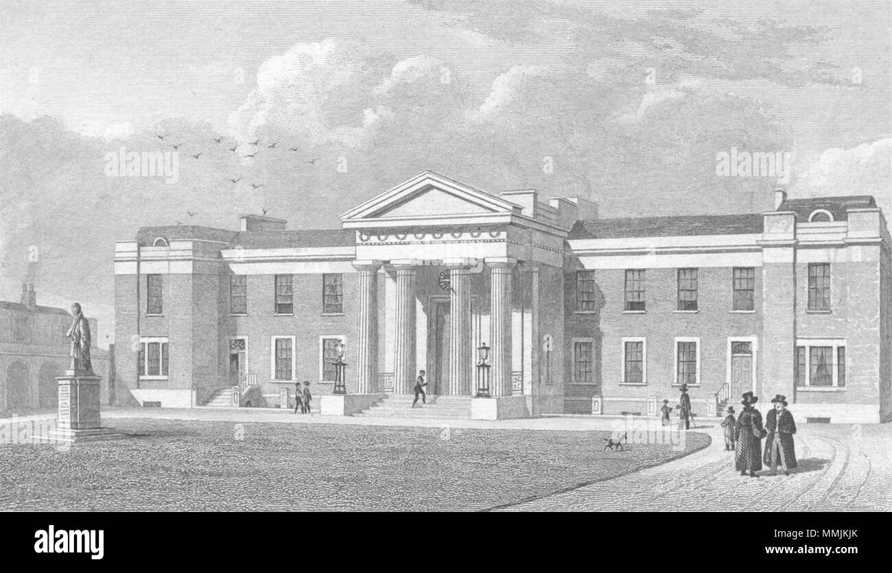 Londres. Chemisier's Alms Maisons, Hoxton 1828 ancienne imprimer photo Banque D'Images