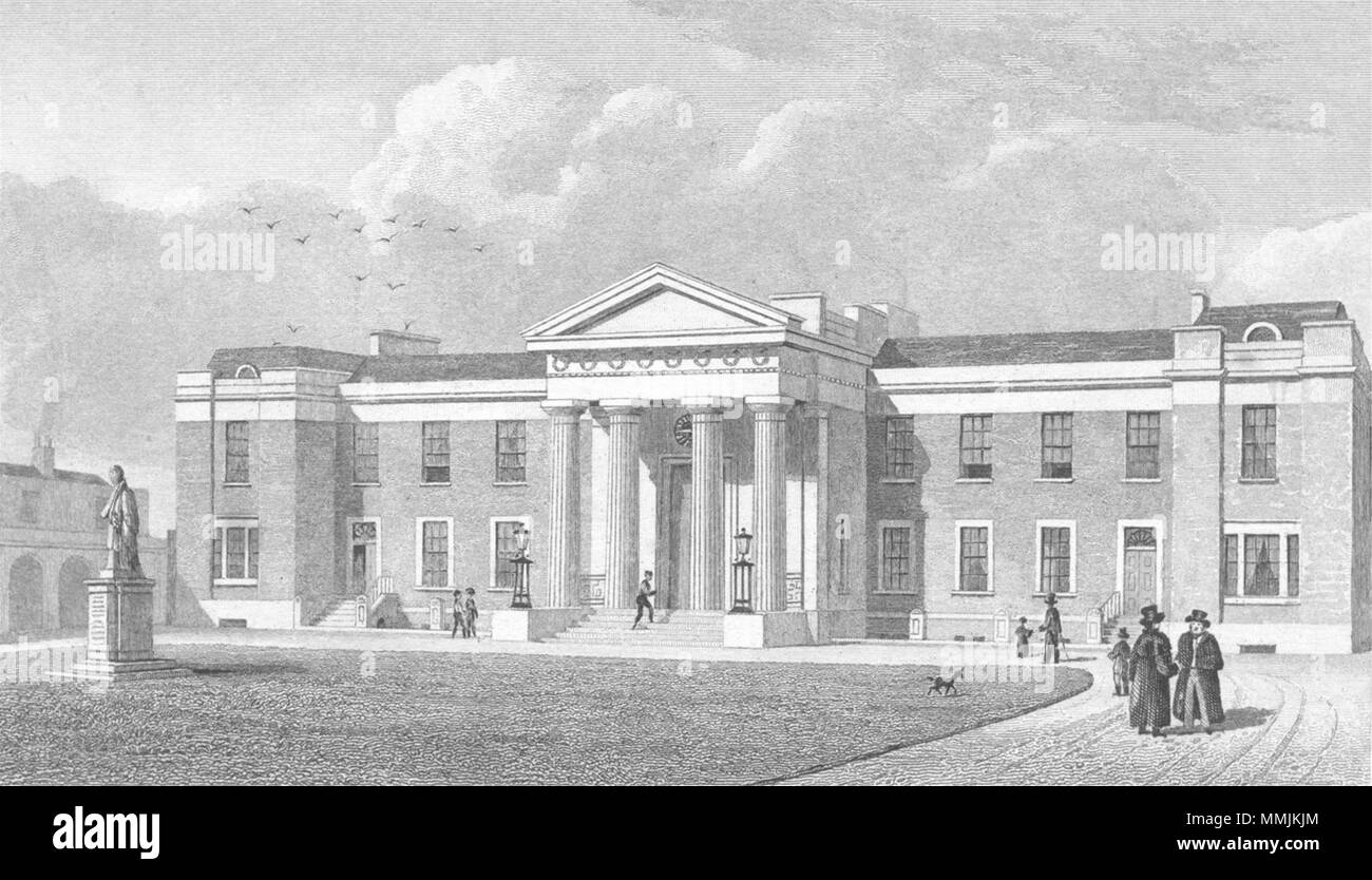 Londres. Chemisier's Alms Maisons, Hoxton 1828 ancienne imprimer photo Banque D'Images